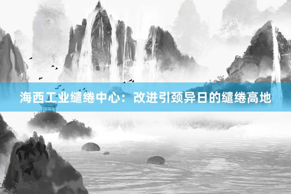 海西工业缱绻中心：改进引颈异日的缱绻高地